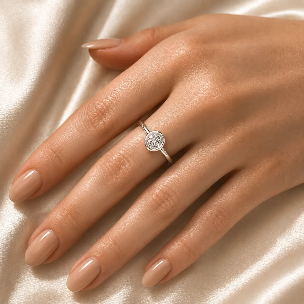 Modern Bezel-Set Solitaire Ring