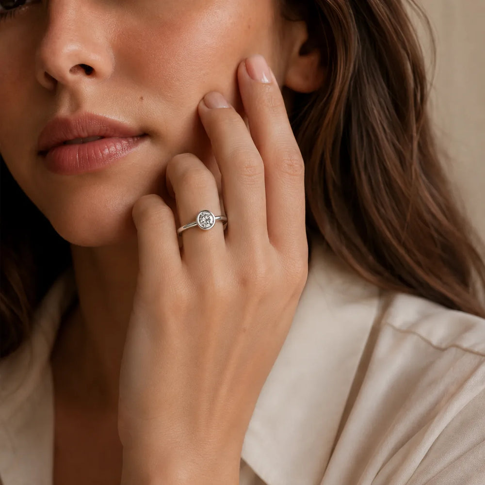 Modern Bezel-Set Solitaire Ring
