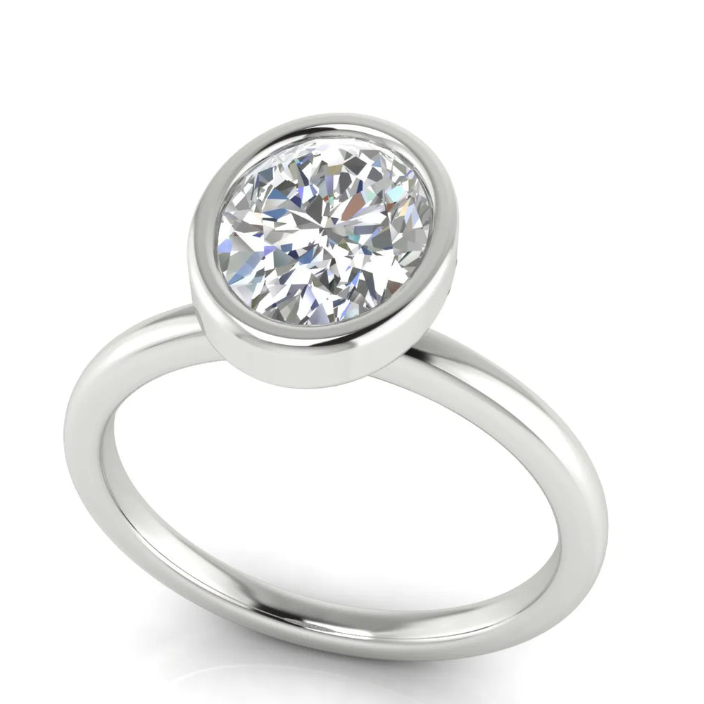 Modern Bezel-Set Solitaire Ring