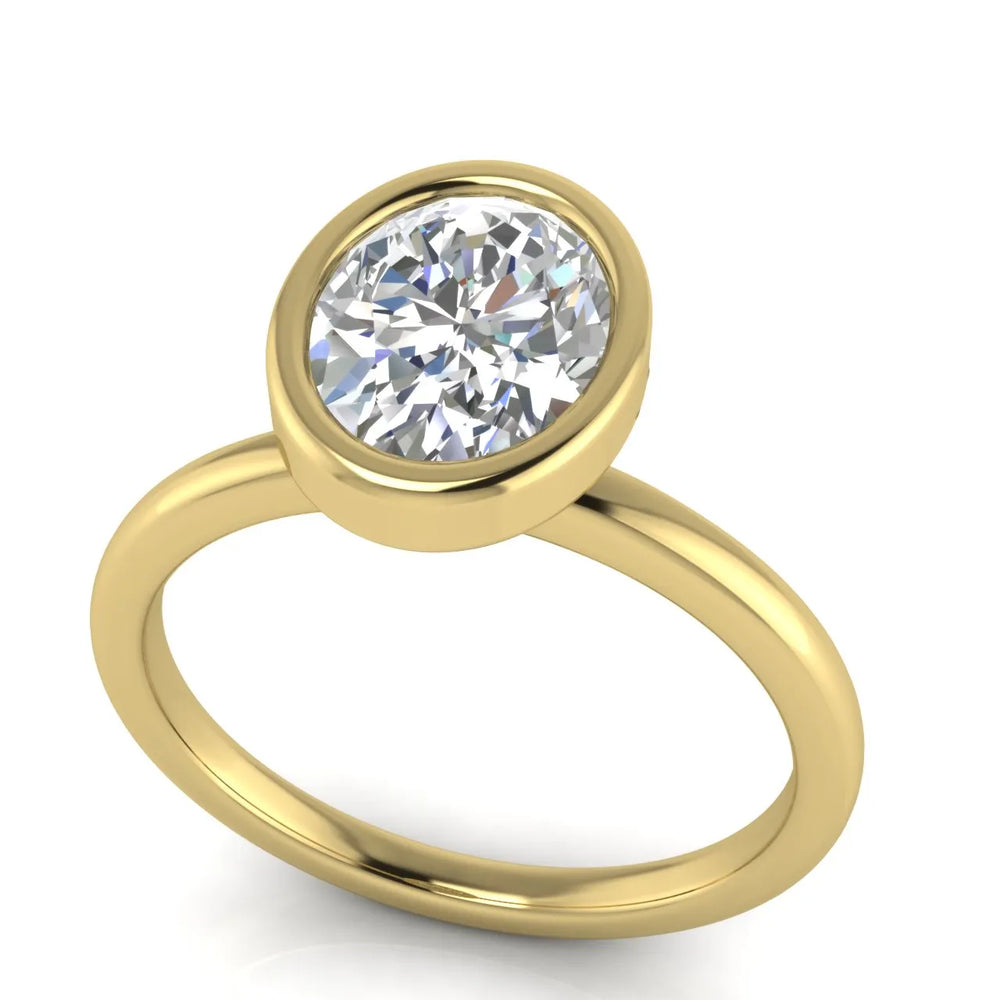Modern Bezel-Set Solitaire Ring