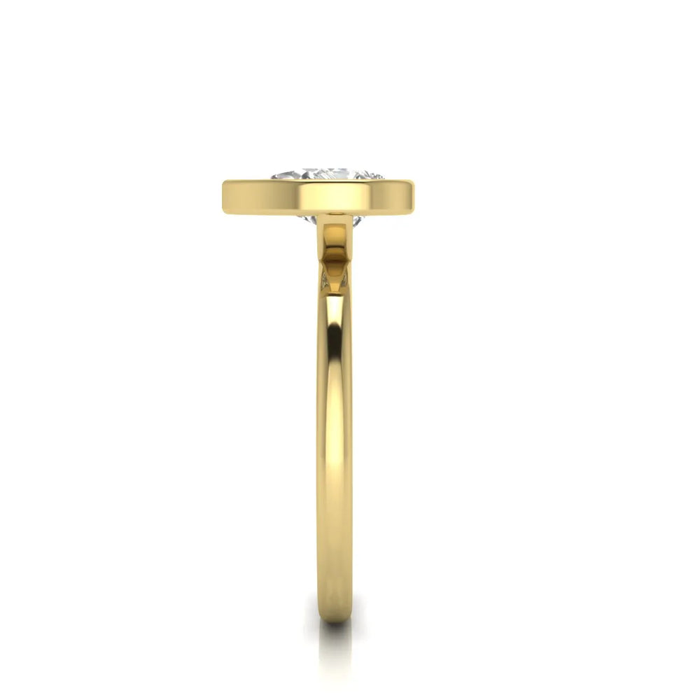 Modern Bezel-Set Solitaire Ring