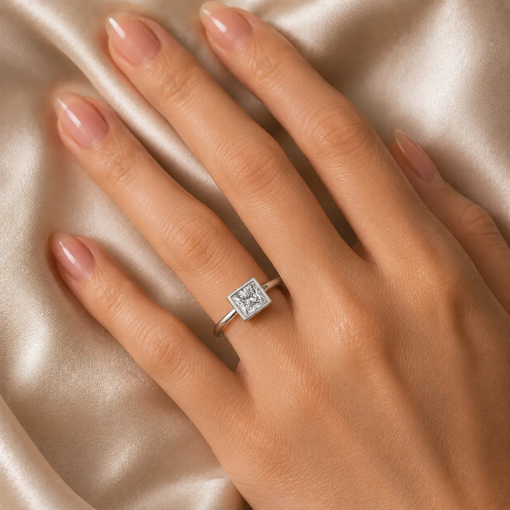 Modern Bezel-Set Solitaire Ring