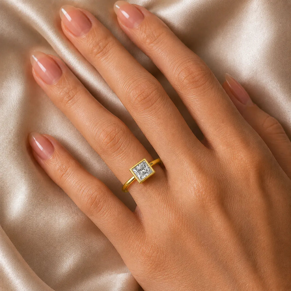 Modern Bezel-Set Solitaire Ring