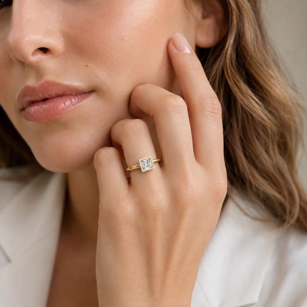 Modern Bezel-Set Solitaire Ring