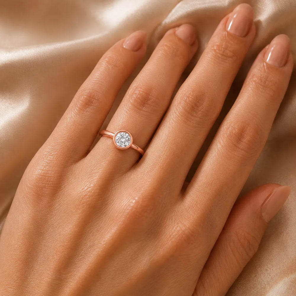 Modern Bezel-Set Solitaire Ring