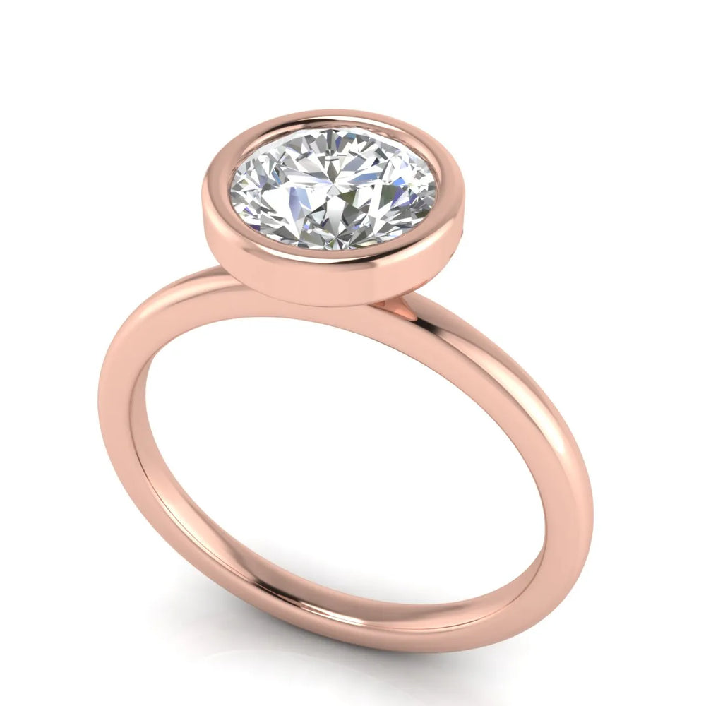 Modern Bezel-Set Solitaire Ring