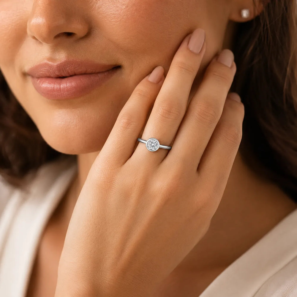 Modern Bezel-Set Solitaire Ring
