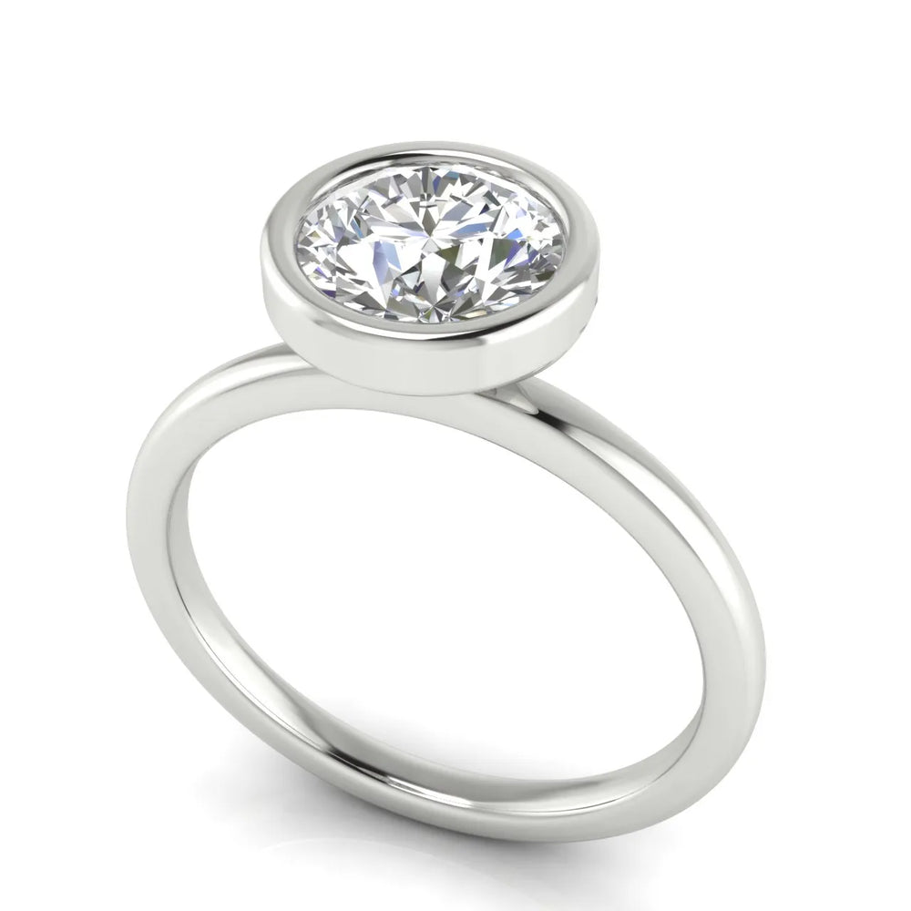 Modern Bezel-Set Solitaire Ring