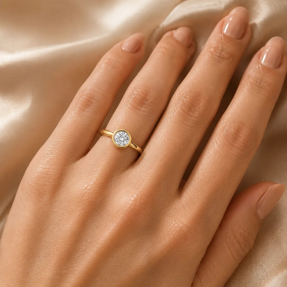 Modern Bezel-Set Solitaire Ring