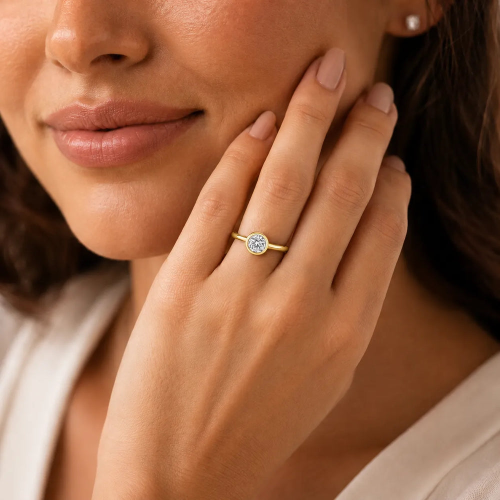 Modern Bezel-Set Solitaire Ring