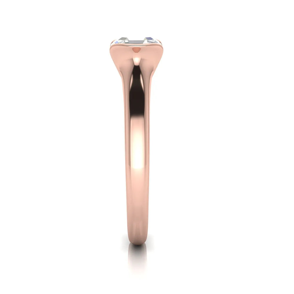 Modern Bezel-Inspired Solitaire Ring