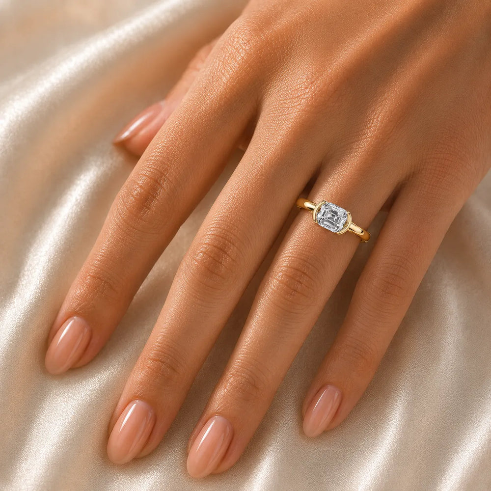Modern Bezel-Inspired Solitaire Ring