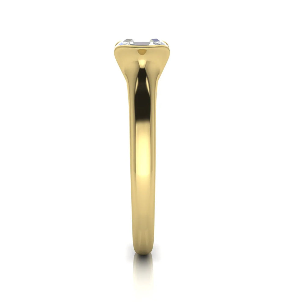 Modern Bezel-Inspired Solitaire Ring