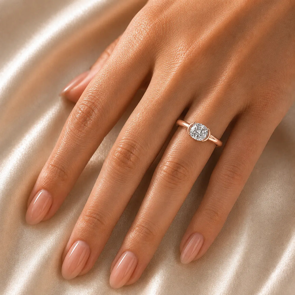 Modern Bezel-Inspired Solitaire Ring