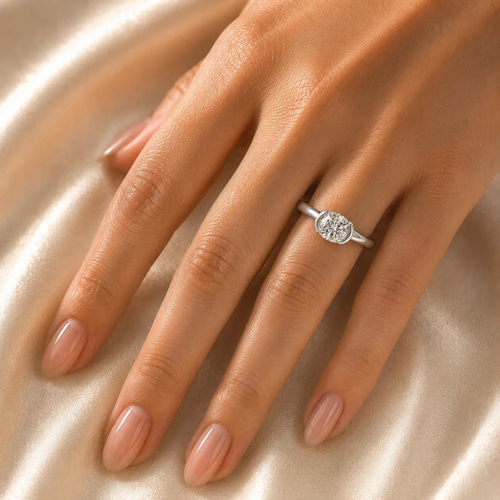 Modern Bezel-Inspired Solitaire Ring