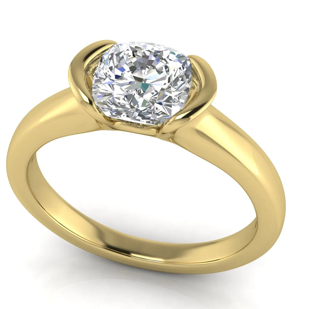 Modern Bezel-Inspired Solitaire Ring