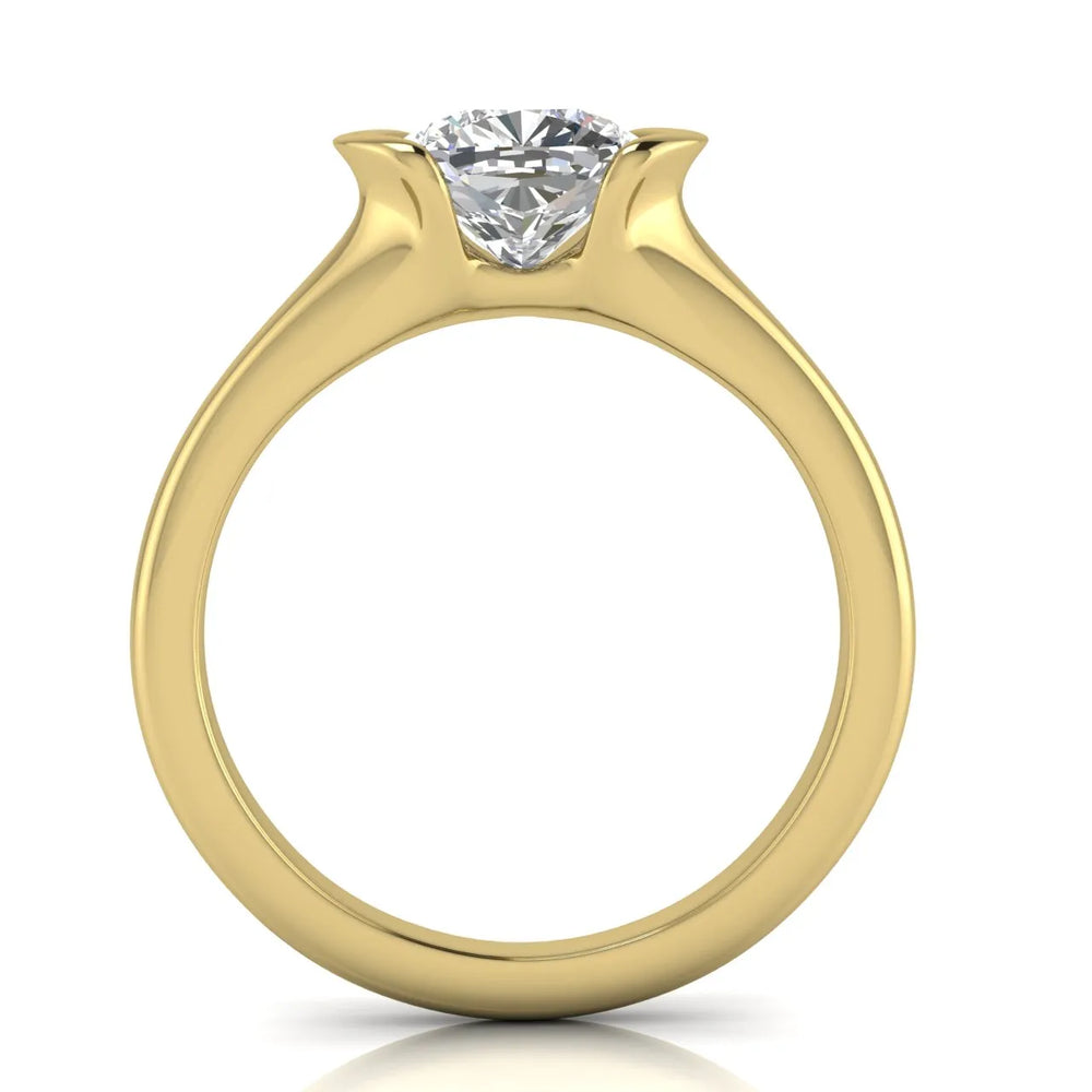 Modern Bezel-Inspired Solitaire Ring