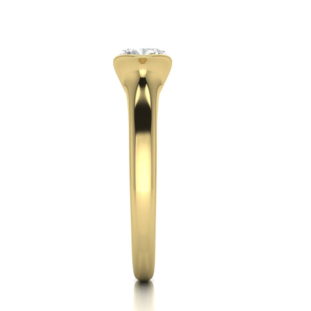 Modern Bezel-Inspired Solitaire Ring