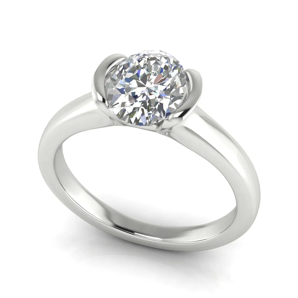 Modern Bezel-Inspired Solitaire Ring