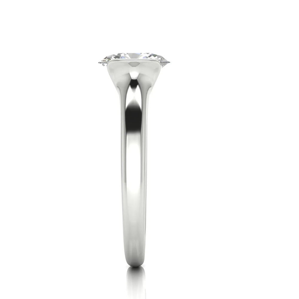 Modern Bezel-Inspired Solitaire Ring