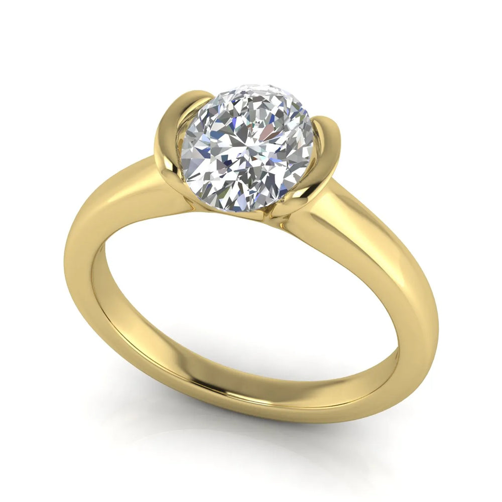 Modern Bezel-Inspired Solitaire Ring