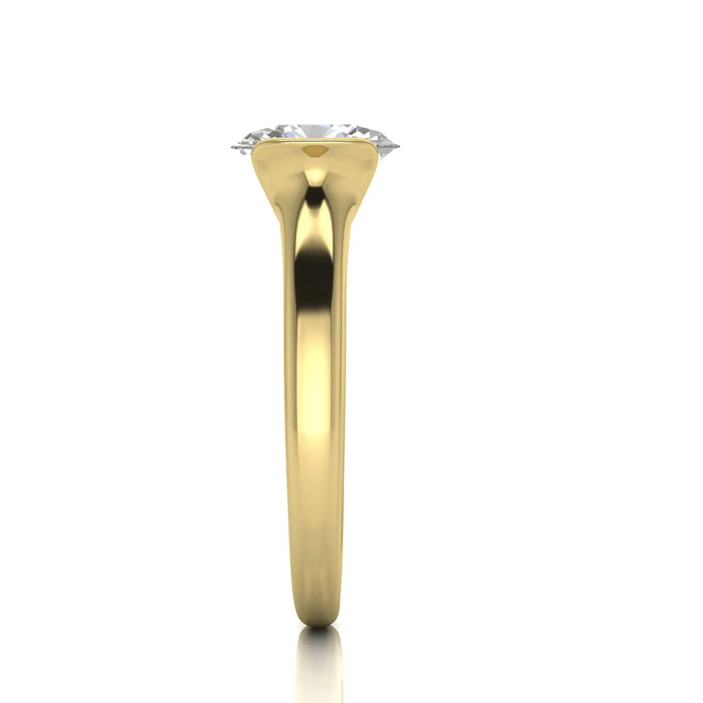 Modern Bezel-Inspired Solitaire Ring