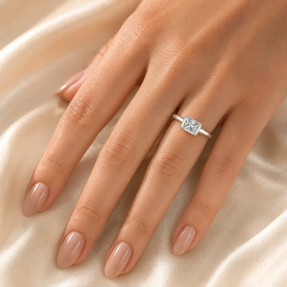Modern Bezel-Inspired Solitaire Ring