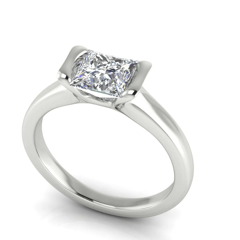 Modern Bezel-Inspired Solitaire Ring