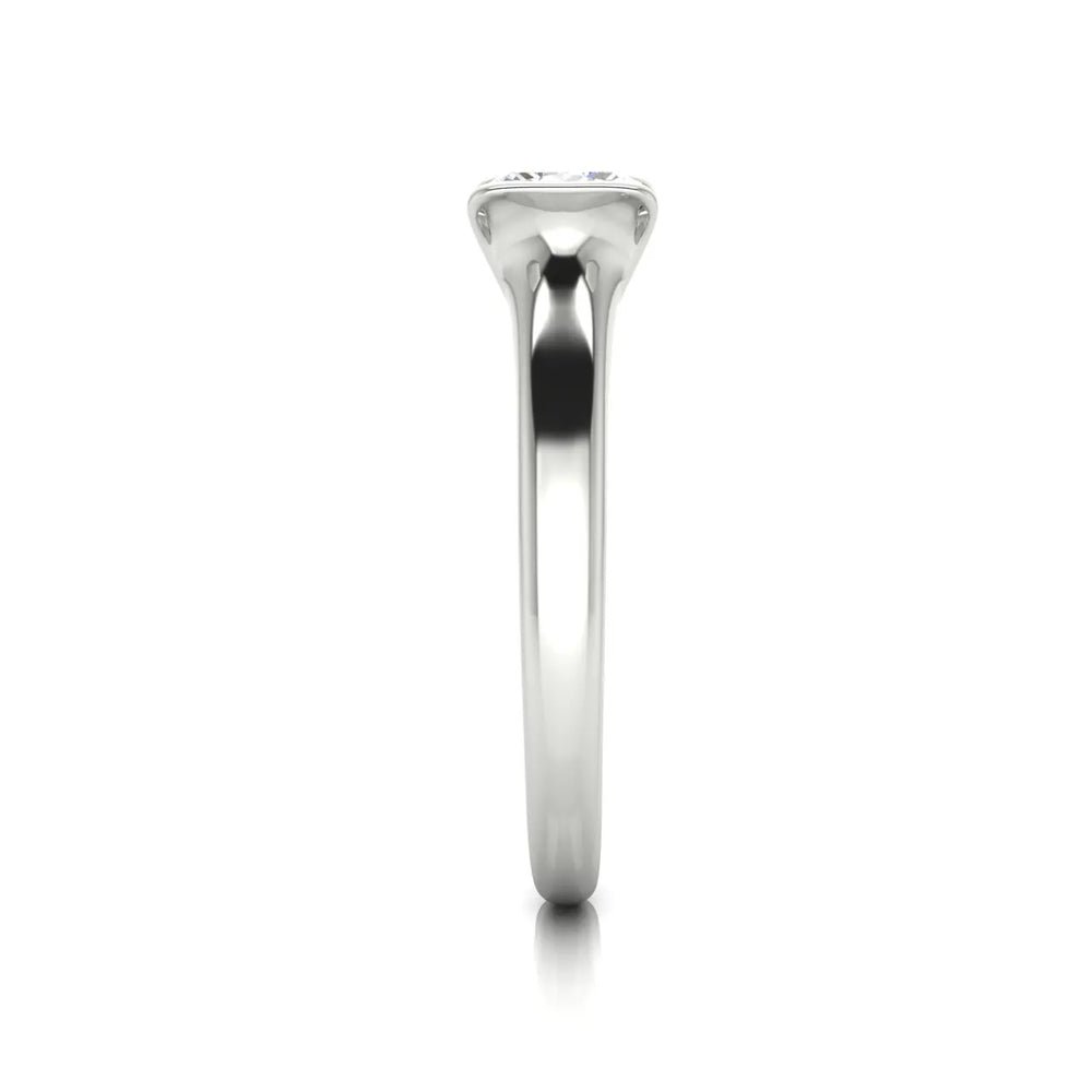 Modern Bezel-Inspired Solitaire Ring