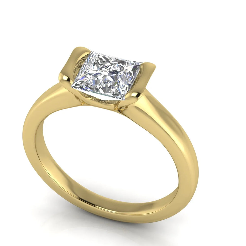 Modern Bezel-Inspired Solitaire Ring