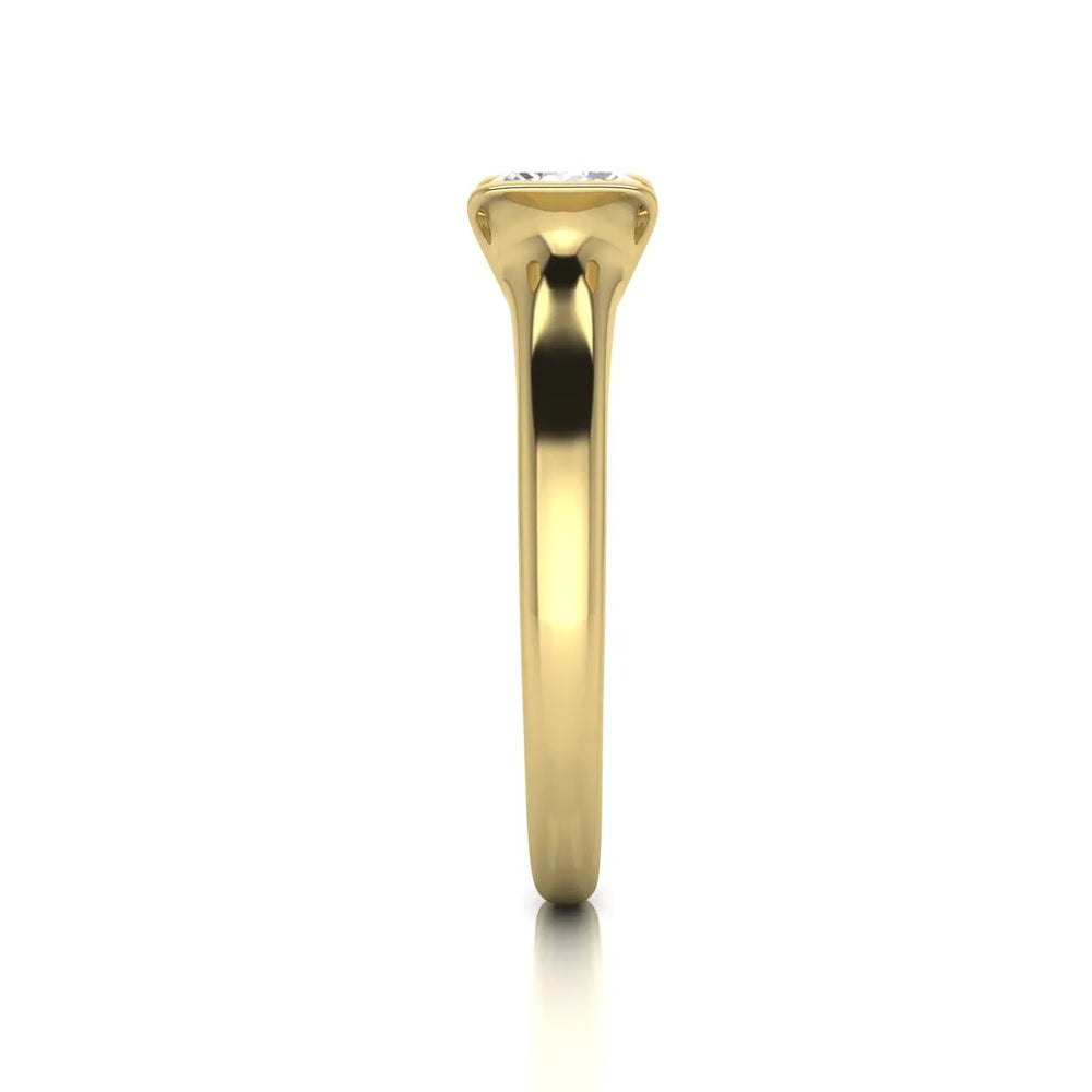 Modern Bezel-Inspired Solitaire Ring