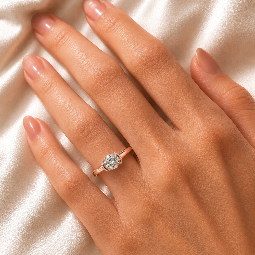 Modern Bezel-Inspired Solitaire Ring