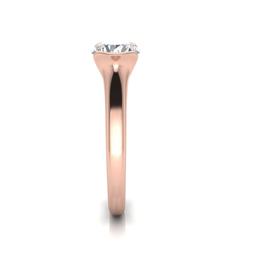 Modern Bezel-Inspired Solitaire Ring