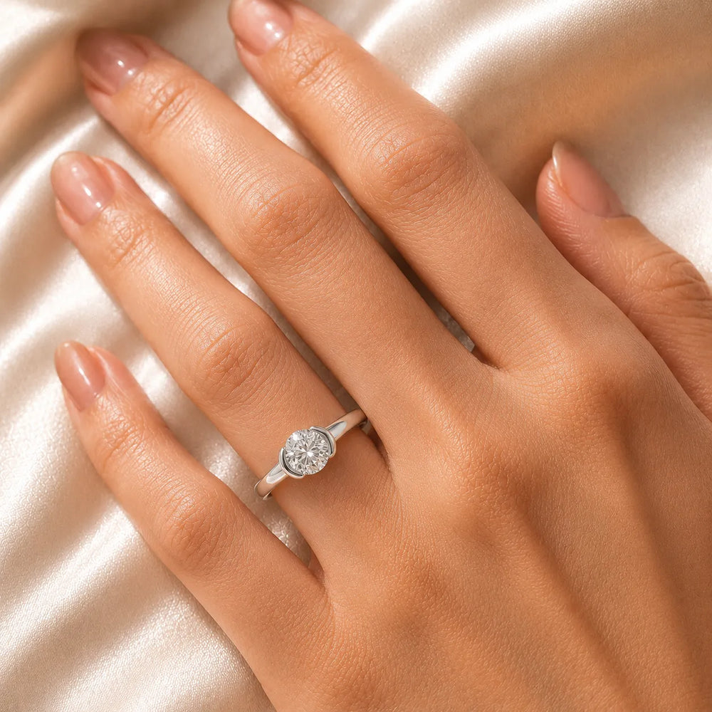 Modern Bezel-Inspired Solitaire Ring