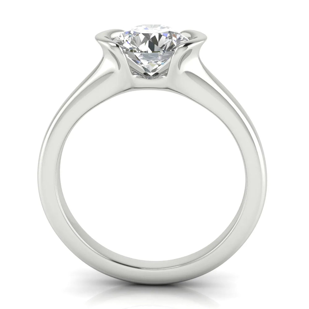 Modern Bezel-Inspired Solitaire Ring
