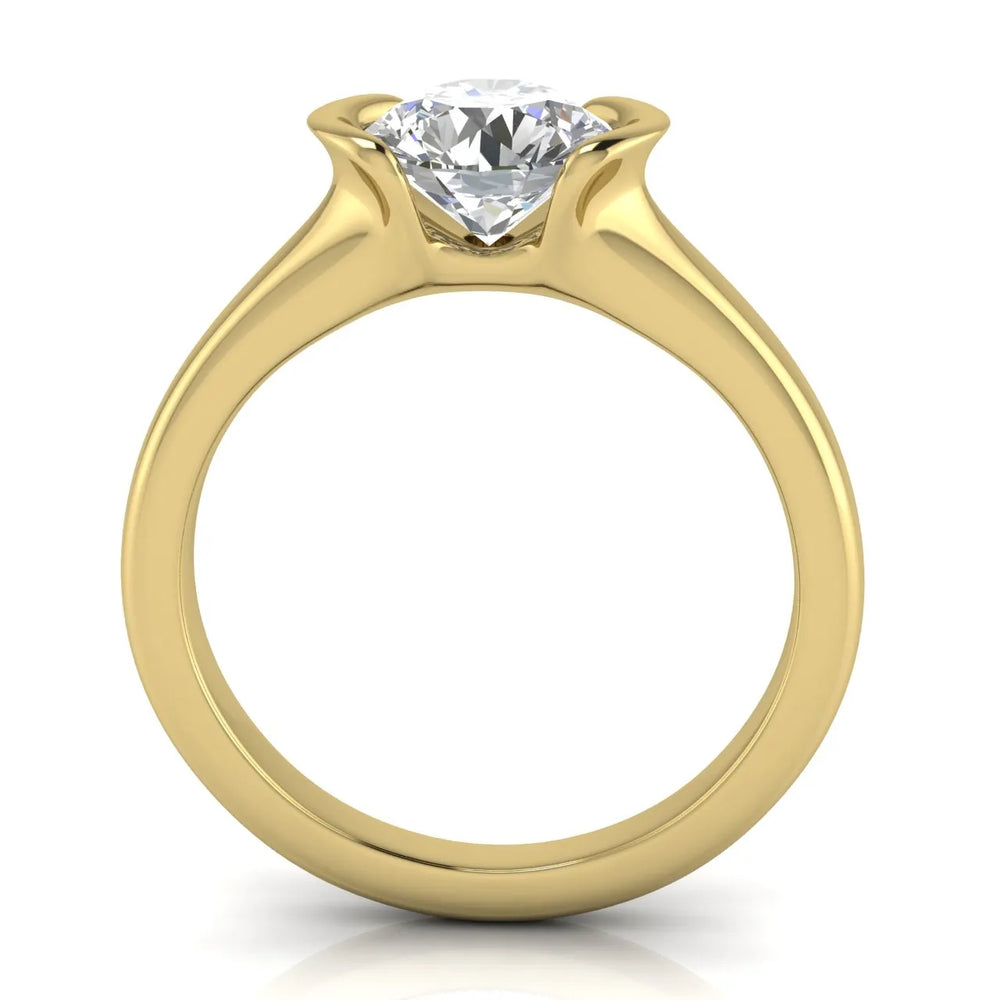 Modern Bezel-Inspired Solitaire Ring