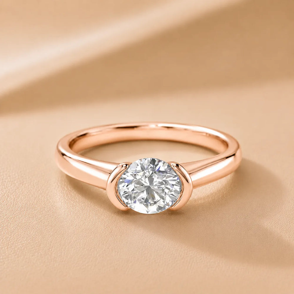 Modern Bezel-Inspired Solitaire Ring