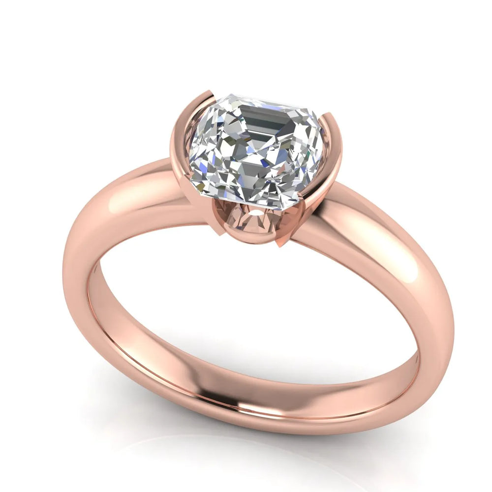 Modern Bezel-Inspired Solitaire Engagement Ring