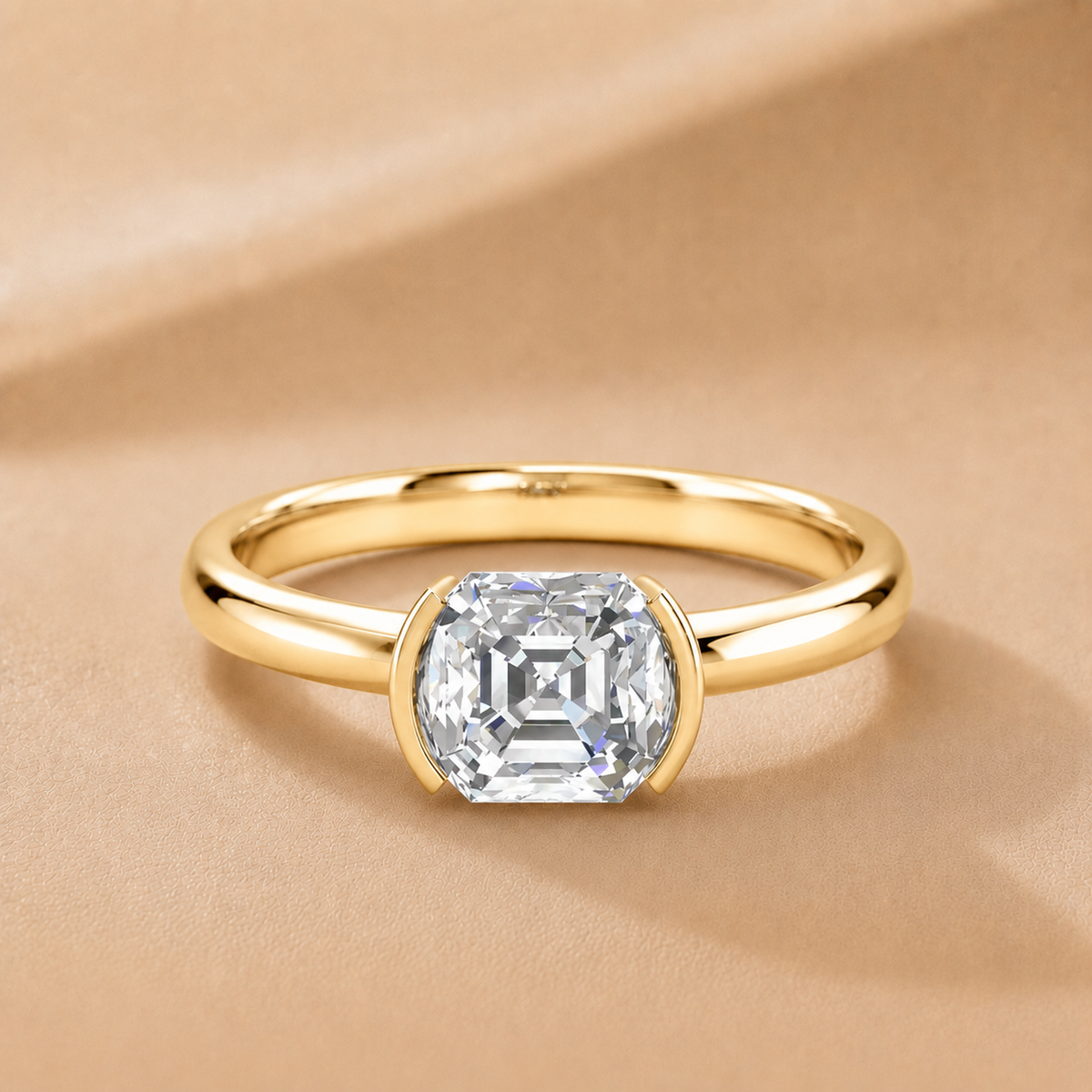 Modern Bezel-Inspired Solitaire Engagement Ring