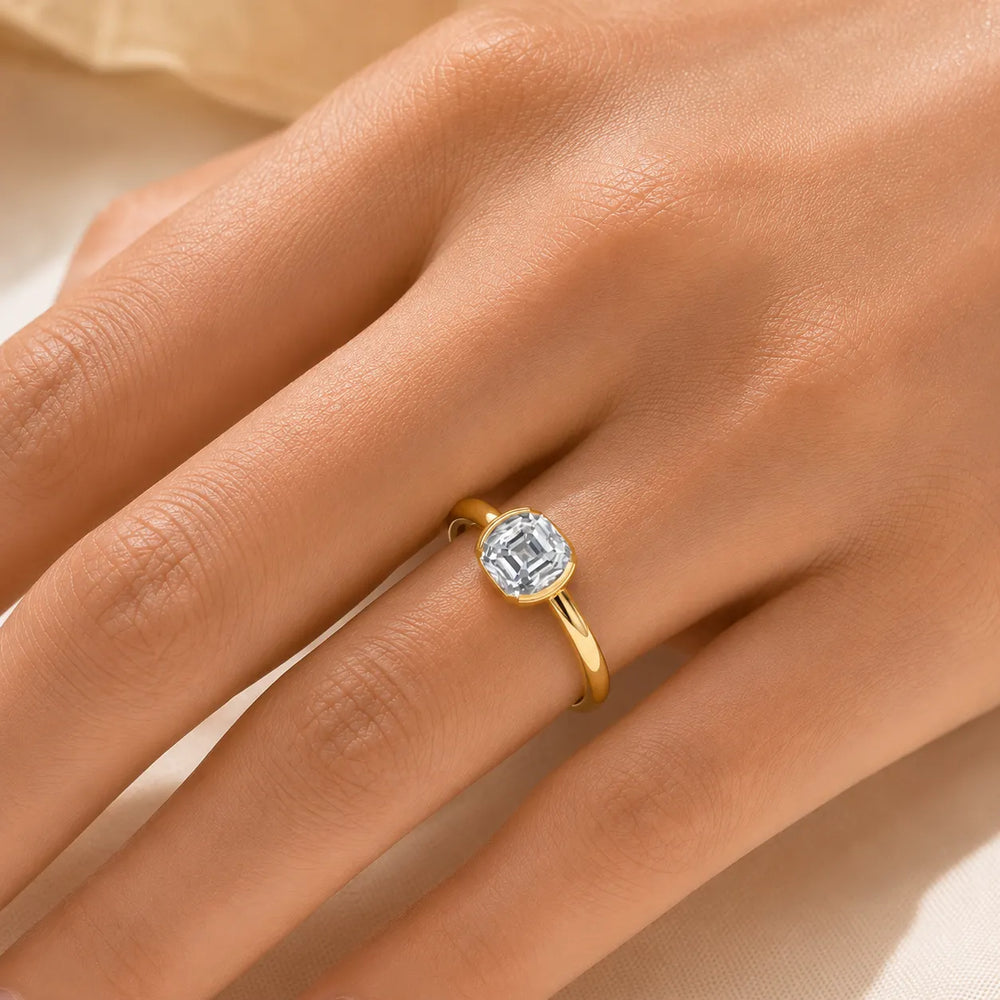 Modern Bezel-Inspired Solitaire Engagement Ring