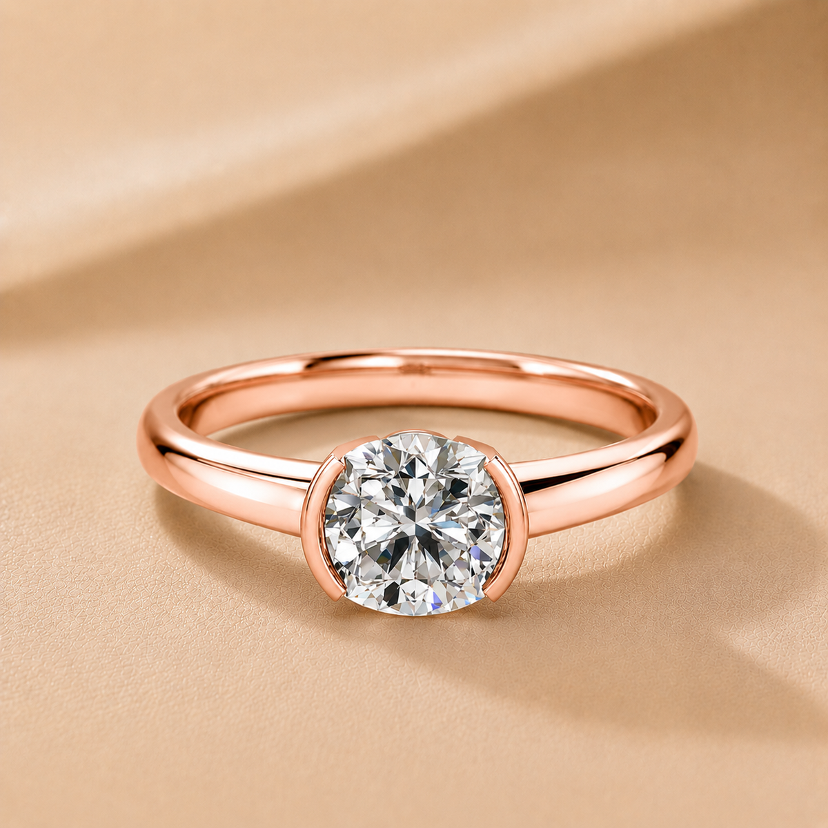 Modern Bezel-Inspired Solitaire Engagement Ring