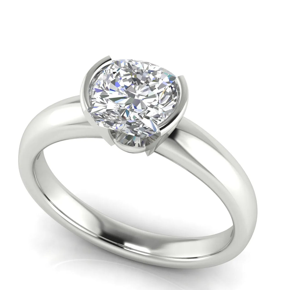 Modern Bezel-Inspired Solitaire Engagement Ring