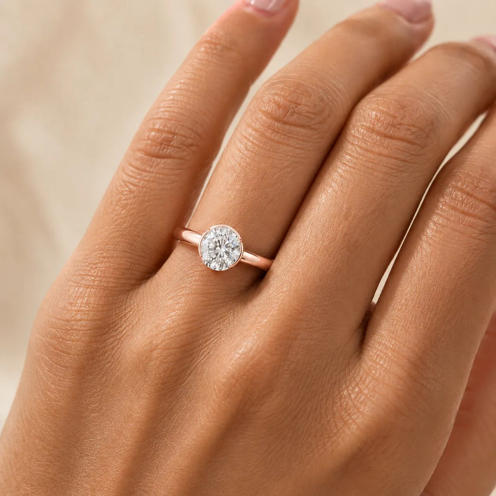 Modern Bezel-Inspired Solitaire Engagement Ring