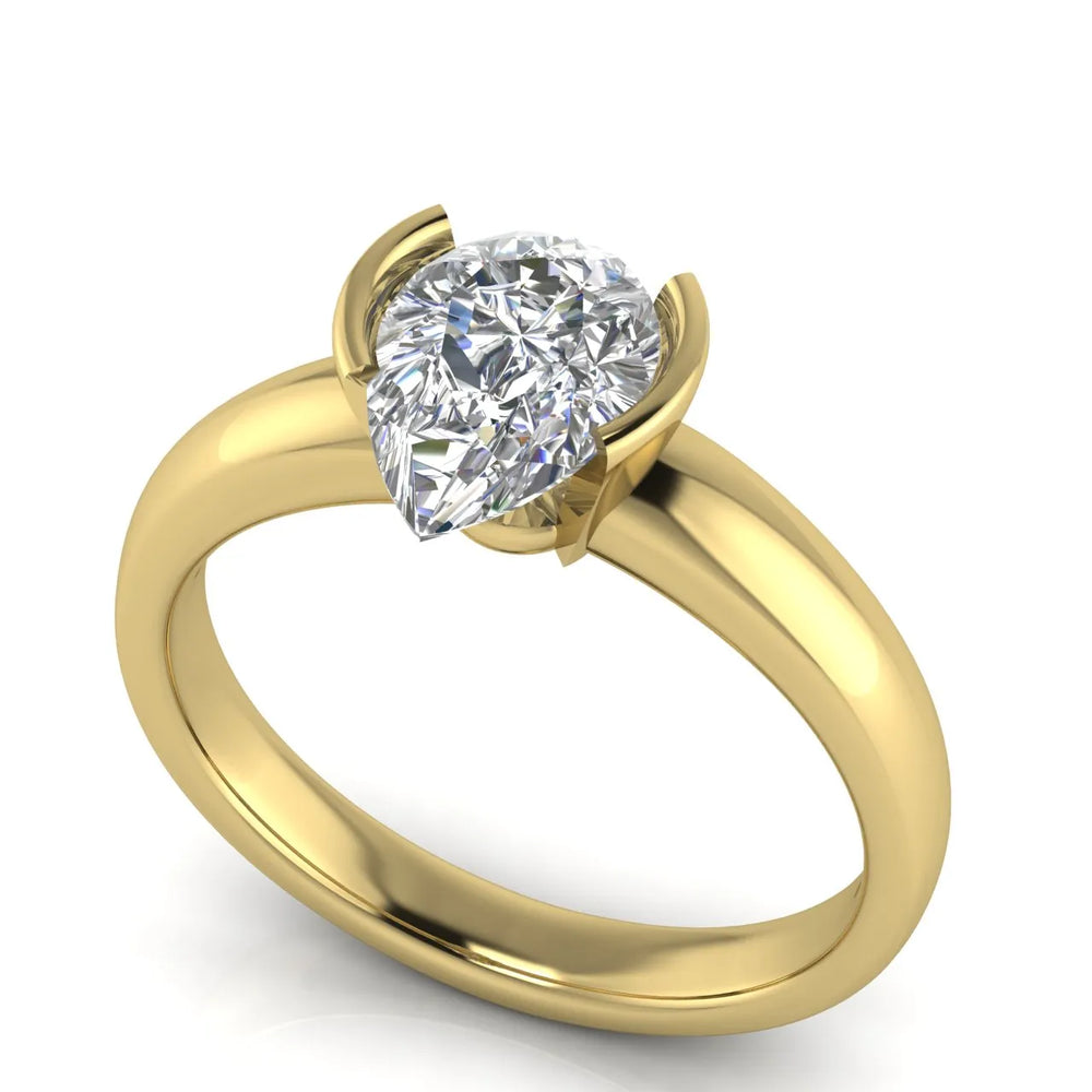 Modern Bezel-Inspired Solitaire Engagement Ring