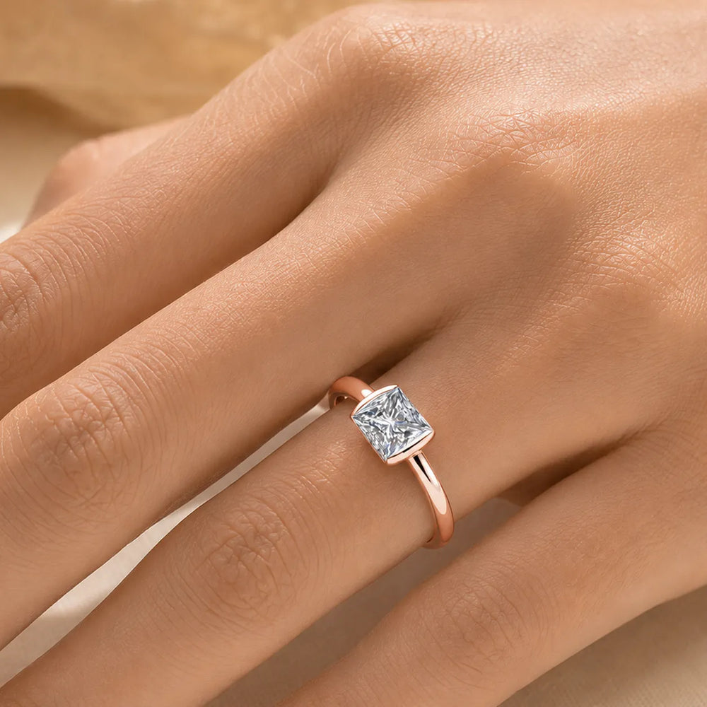 Modern Bezel-Inspired Solitaire Engagement Ring