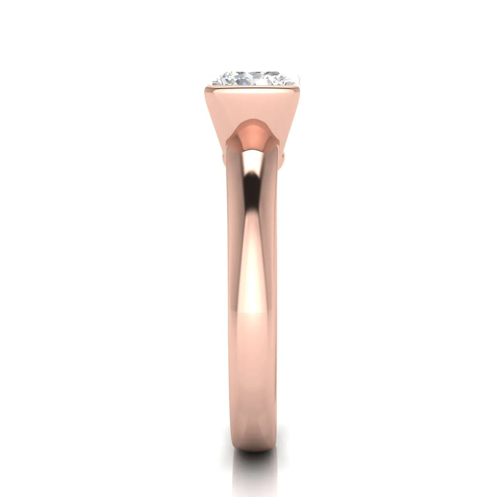 Modern Bezel-Inspired Solitaire Engagement Ring