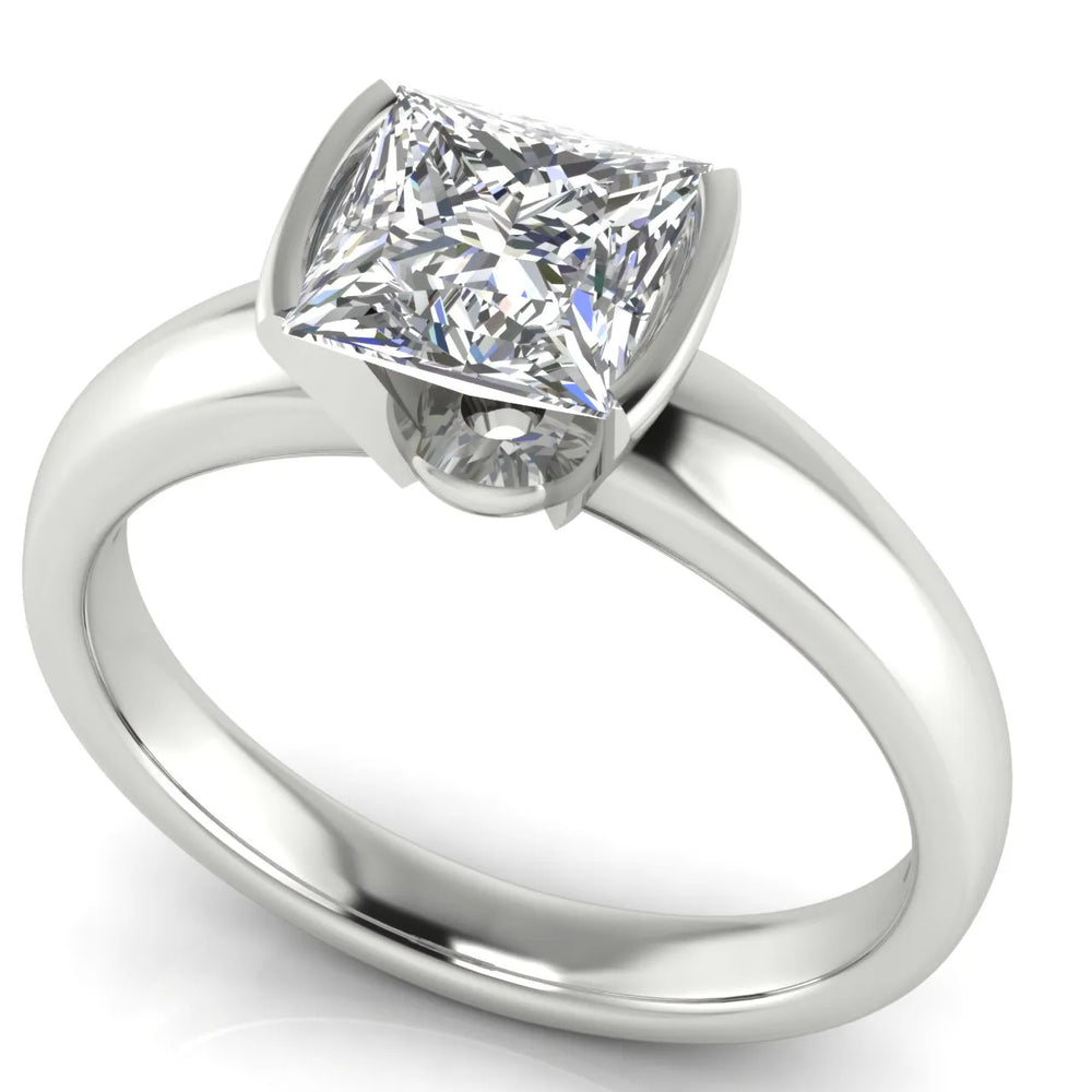 Modern Bezel-Inspired Solitaire Engagement Ring