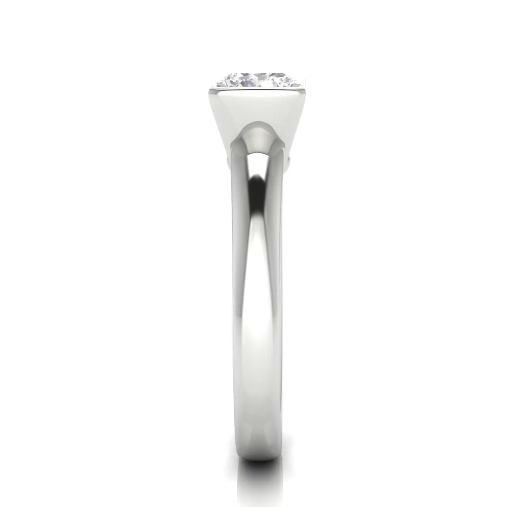 Modern Bezel-Inspired Solitaire Engagement Ring