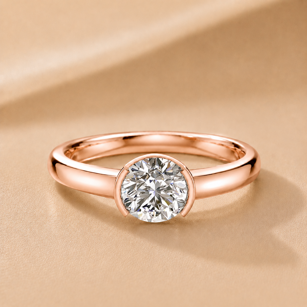 Modern Bezel-Inspired Solitaire Engagement Ring