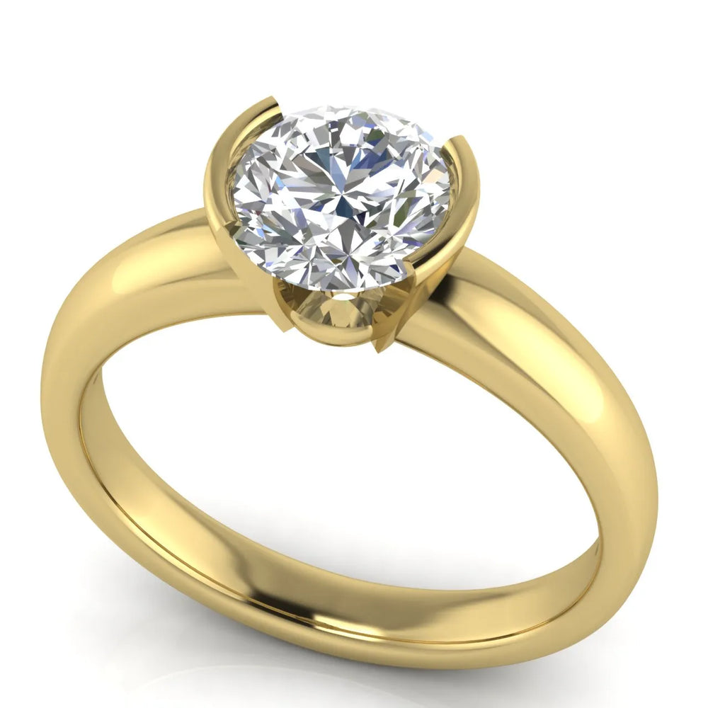 Modern Bezel-Inspired Solitaire Engagement Ring
